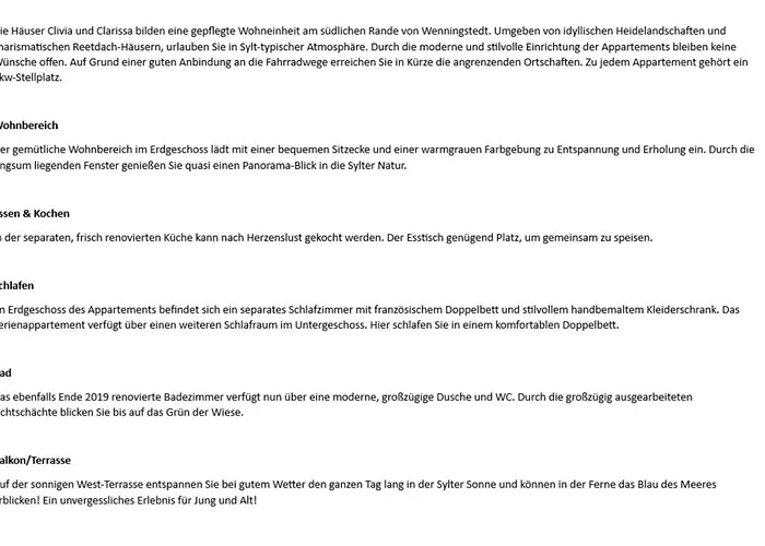 Clivia - Fernsicht 4a, App 1 Wenningstedt-Braderup (Sylt)
